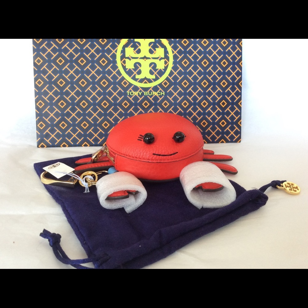 BNWT Tory Burch “Carl the Crab” Coin Purse Key Fob